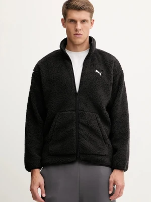 Puma bluza polarowa męska kolor czarny gładka 688259