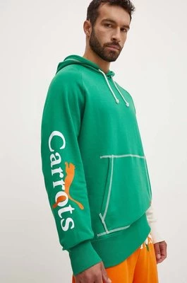 Puma bluza PUMA X CARROTS Graphic Hoodie TR męska kolor zielony z kapturem wzorzysta 627445