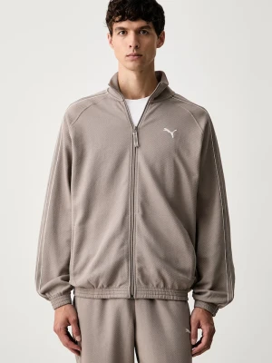 Puma bluza rozpinana męska z bawełną CLASS beżowy