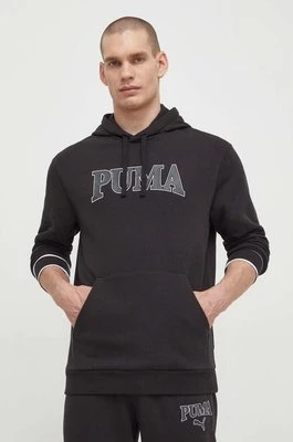 Puma bluza SQUAD męska kolor czarny z kapturem z nadrukiem 678969