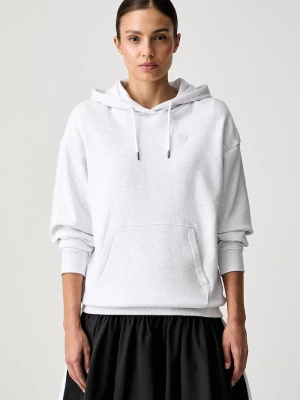 Puma bluza z kapturem damska bawełniana Essentials Elevated szary