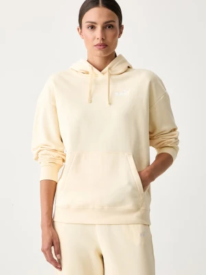 Puma bluza z kapturem damska z bawełną Essentials żółty
