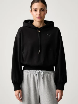 Puma bluza z kapturem damska z bawełną Hyrox czarny