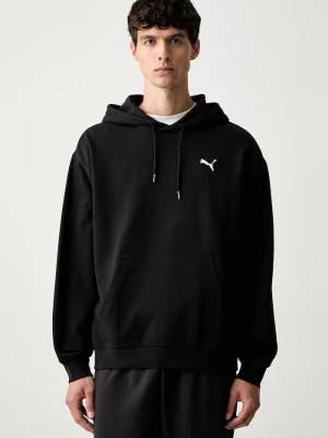 Puma bluza z kapturem męska z bawełną Essentials Elevated czarny