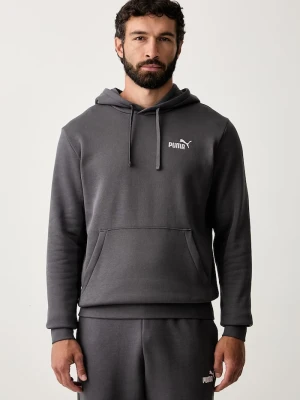Puma bluza z kapturem męska z bawełną Essentials szary