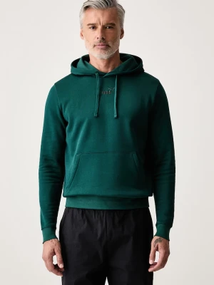 Puma bluza z kapturem męska z bawełną Essentials zielony