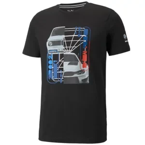 Puma BMW Motorsport Graphic Tee 531194-01, Męskie, Czarne, t-shirty, bawełna, rozmiar: XS