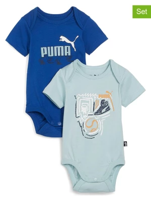 Puma Body (2 szt.) "Minicats" w kolorze niebiesko-miętowym rozmiar: 74