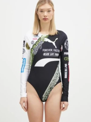 Puma body Puma x A$AP Rocky Tire Body Suit damskie kolor biały wzorzysta 631713