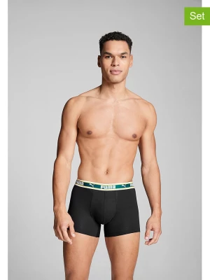 Puma Bokserki (2 pary) w kolorze czarno-zielonym rozmiar: M