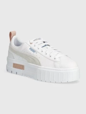 Puma buty Mayze Lth  Mayze Lth kolor biały na platformie 381983