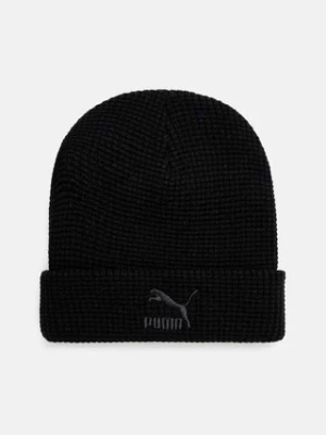Puma czapka Classics Mid Fit Beanie kolor czarny z grubej dzianiny 025677