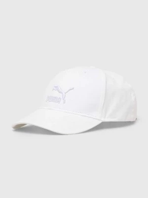 Puma czapka z daszkiem bawełniana Archive Logo BB Cap kolor biały z aplikacją 22554