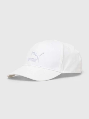 Puma czapka z daszkiem bawełniana Archive Logo BB Cap kolor biały z aplikacją 22554