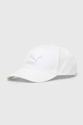 Puma czapka z daszkiem bawełniana Archive Logo BB Cap kolor biały z aplikacją 22554