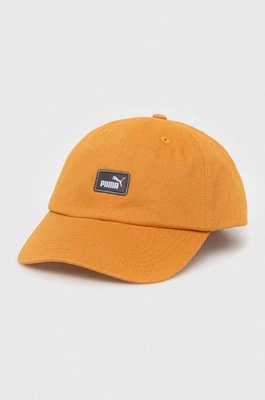 Puma czapka z daszkiem bawełniana kolor pomarańczowy z aplikacją 2366901