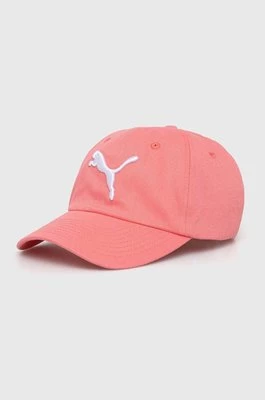 Puma czapka z daszkiem bawełniana kolor różowy z aplikacją 024587