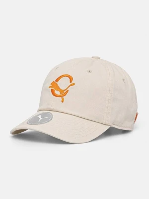 Puma czapka z daszkiem bawełniana PUMA x CARROTS Dad Cap kolor beżowy z aplikacją 25789