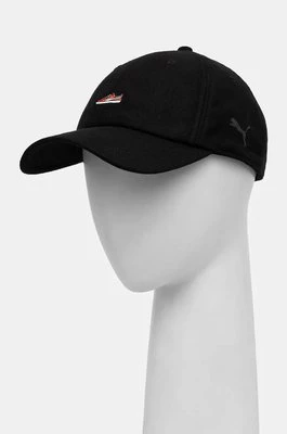 Puma czapka z daszkiem Classics Graphic Dad Cap kolor czarny z aplikacją 025490