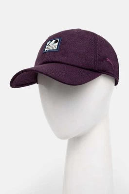 Puma czapka z daszkiem Classics Graphic Dad Cap kolor fioletowy z aplikacją 025490