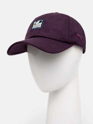 Puma czapka z daszkiem Classics Graphic Dad Cap kolor fioletowy z aplikacją 025490