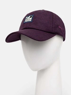 Puma czapka z daszkiem Classics Graphic Dad Cap kolor fioletowy z aplikacją 025490