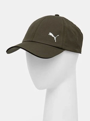 Puma czapka z daszkiem Essentials kolor zielony gładka 023148