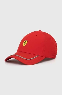 Puma czapka z daszkiem Ferrari kolor czerwony z aplikacją 025200