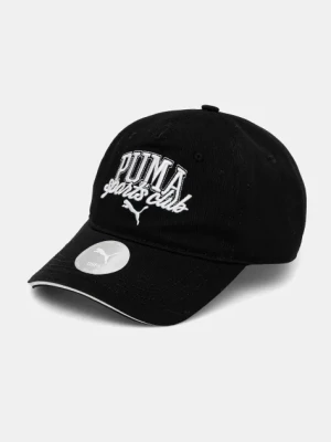 Puma czapka z daszkiem kolor czarny gładka 25989