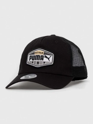Puma czapka z daszkiem kolor czarny wzorzysta 24046