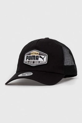 Puma czapka z daszkiem kolor czarny wzorzysta 24046