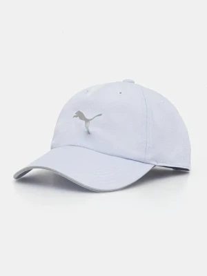 Puma czapka z daszkiem kolor niebieski gładka 26169
