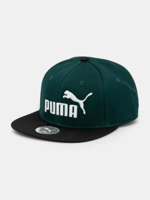 Puma czapka z daszkiem kolor zielony z aplikacją 25992