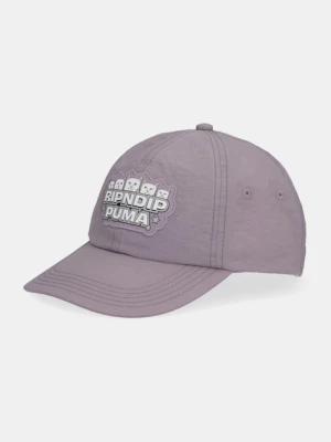 Puma czapka z daszkiem PUMA x RIPNDIP kolor fioletowy 26595