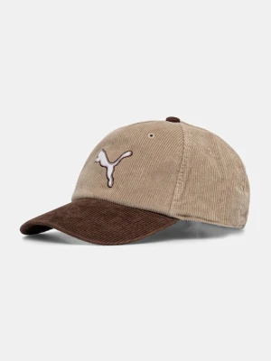 Puma czapka z daszkiem sztruksowa kolor beżowy 26384
