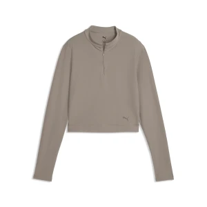 PUMA Damska bluza CLOUDSPUN z dÅ‚ugim rÄ™kawem i zamkiem 1/4, Akcesoria, BeÅ¼owy