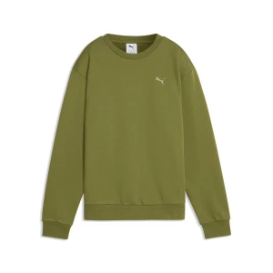 PUMA Damska bluza Essentials Elevated z okrągłym dekoltem, Odzież, Zielony
