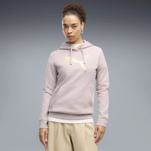 PUMA Damska bluza z kapturem ESS Metaliczny, Odzież, Różowy srebrny