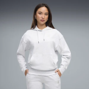 PUMA Damska bluza z kapturem Essentials Elevated, Odzież, Biały