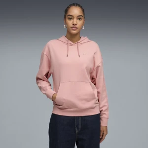 PUMA Damska bluza z kapturem Essentials Elevated, Odzież, Różowy,