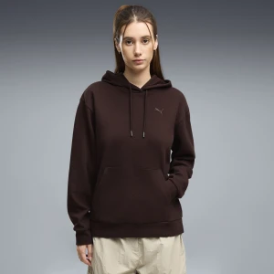 PUMA Damska bluza z kapturem Essentials Elevated Standard, Odzież, Brązowy