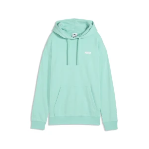 PUMA Damska bluza z kapturem Essentials z małym logo o luźnym kroju, Odzież, Zielony,