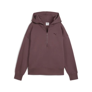 PUMA Damska bluza z kapturem i zamkiem 1/4, Odzież, Fioletowy,