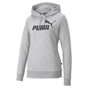 PUMA Damska bluza z kapturem z logo Essentials, Odzież, Szary,