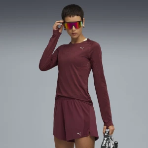 PUMA Damska koszulka do biegania RUN CLOUDSPUN, Odzież, Czerwony,