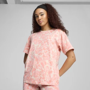 PUMA Damska koszulka ESS NATURE 2.0 Relaxed AOP, Odzież, Biały,
