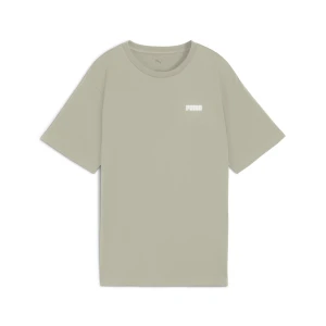 PUMA Damska koszulka Essentials z małym logo o luźnym kroju, Odzież, Beżowy,
