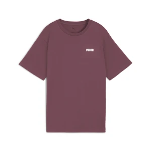 PUMA Damska koszulka Essentials z małym logo o luźnym kroju, Odzież, Fioletowy,