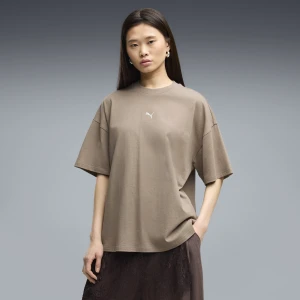 PUMA Damska koszulka oversize Essentials, Odzież, Beżowy