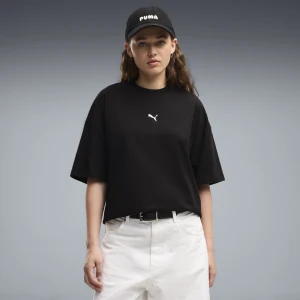 PUMA Damska koszulka oversize Essentials, Odzież, Czarny
